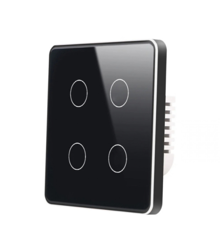 Tuya Wifi Touch Smart Switch (Flat+Metal Frame)  - 4 Gang