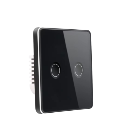Tuya Wifi Touch Smart Switch (Concave+Metal Frame)  - 2 Gang