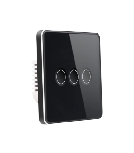Tuya Wifi Touch Smart Switch (Concave+Metal Frame)  - 3 Gang