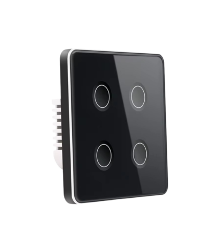 Tuya Wifi Touch Smart Switch (Concave+Metal Frame)  - 4 Gang